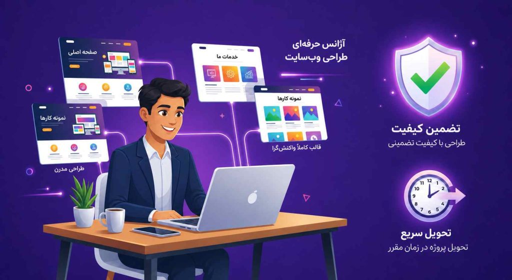 سفارش طراحی سایت حرفه‌ای با تحویل فوری و تضمین کیفیت توسط تیم روبیکاوب